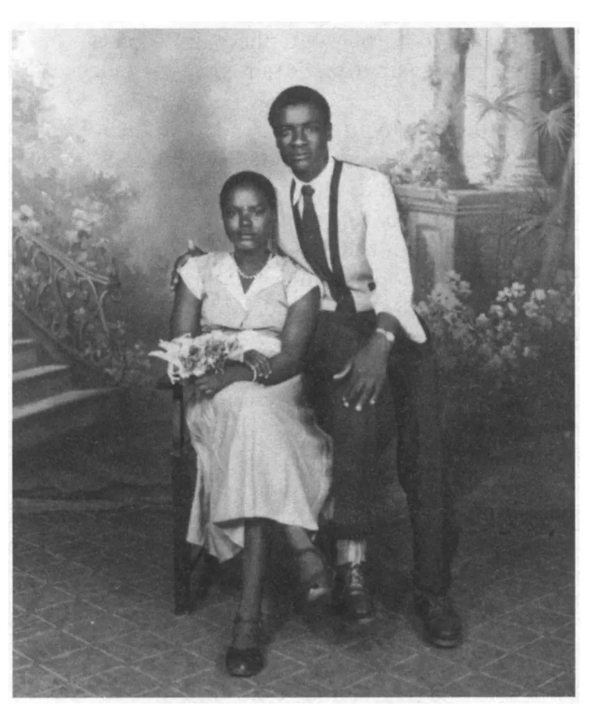 Figure 13, A portrait of a couple taken in a Kenyan photo studio in 1956