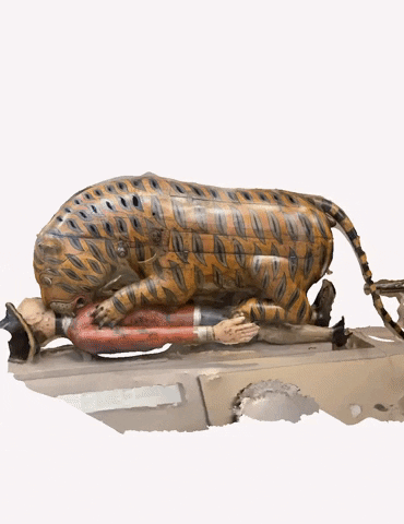 A broken 3D scan of Tippu's tiger.