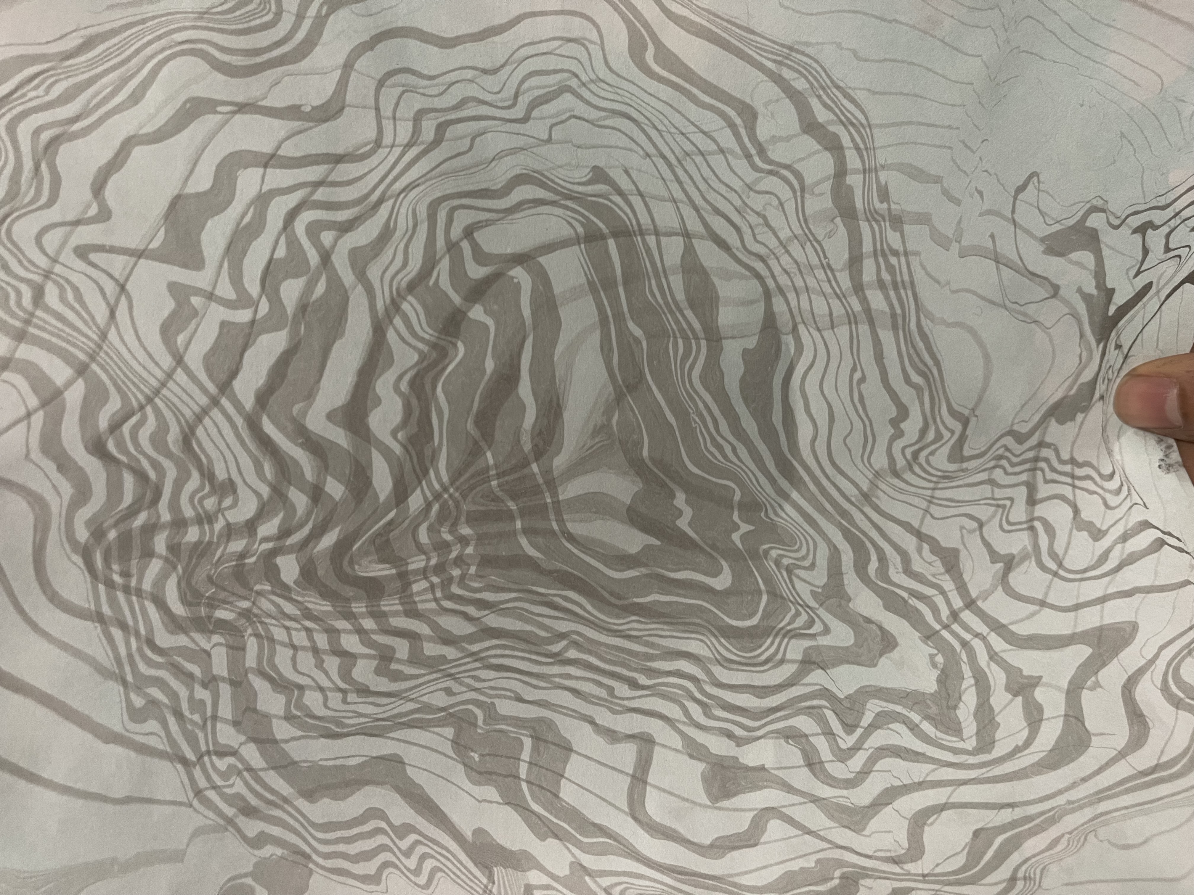 Wood-like patterns made with ink